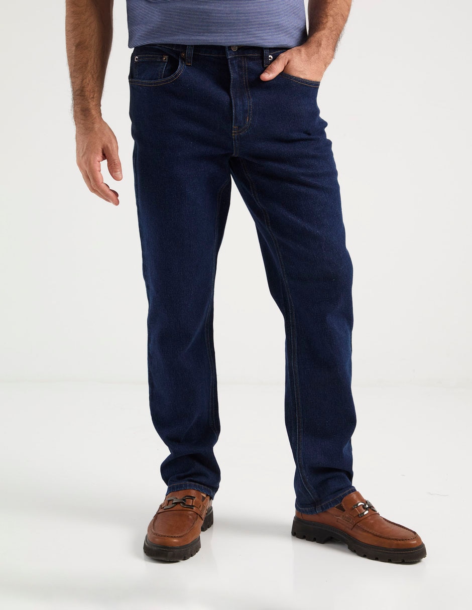 Jeans slim lavado obscuro para hombre