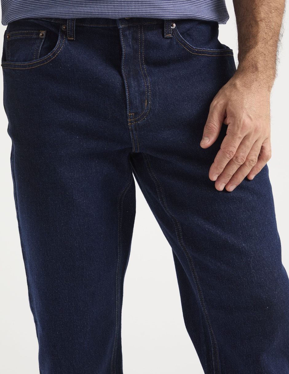 Jeans slim lavado obscuro para hombre 4