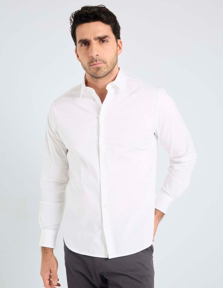 Camisa casual de algodón manga larga para hombre Camisa casual de algodón manga larga para hombre