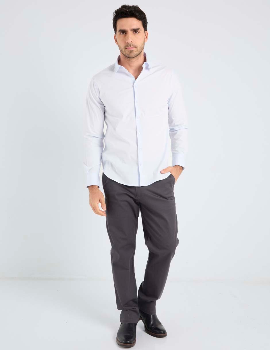 Camisa casual de algodón manga larga para hombre 3