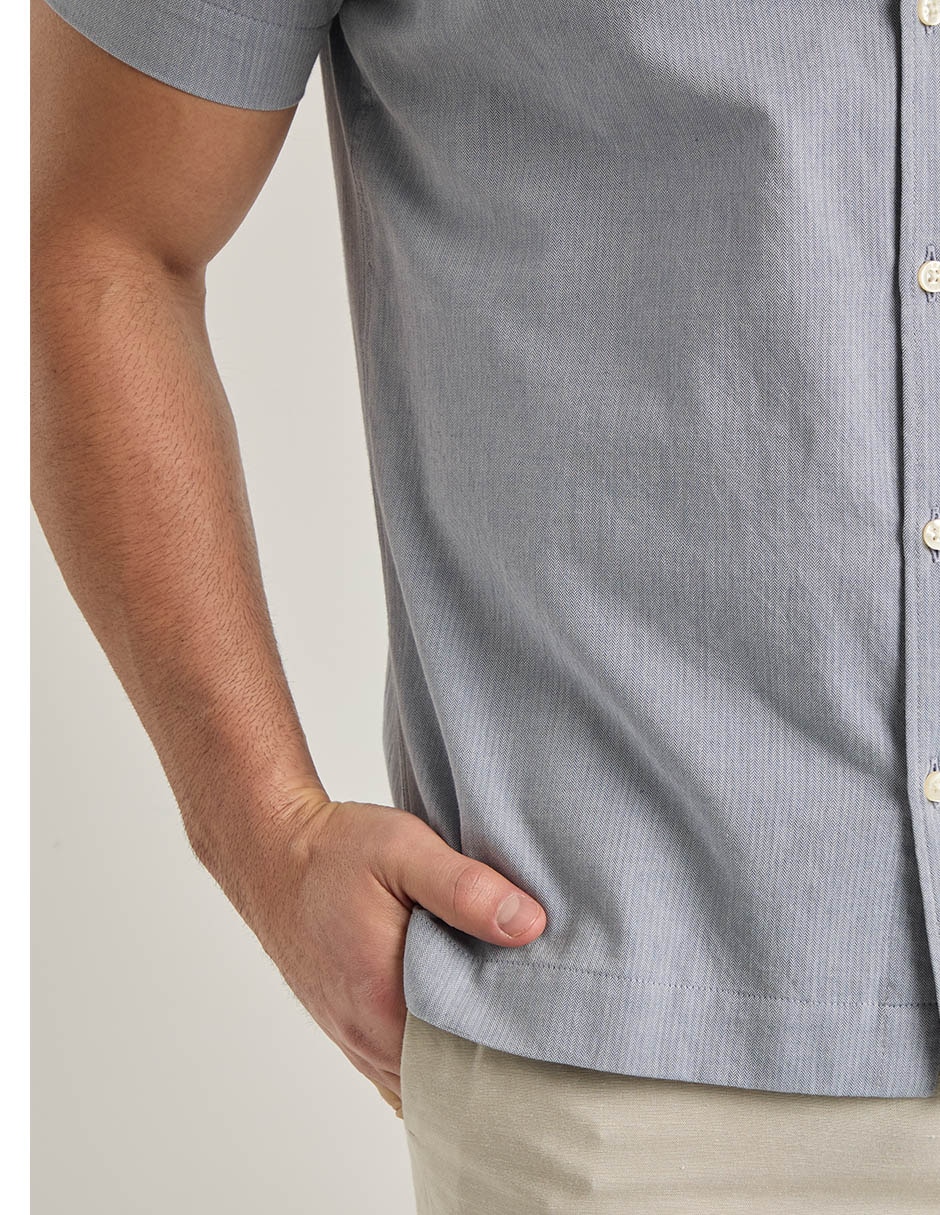 Camisa casual de algodón manga corta para hombre 5