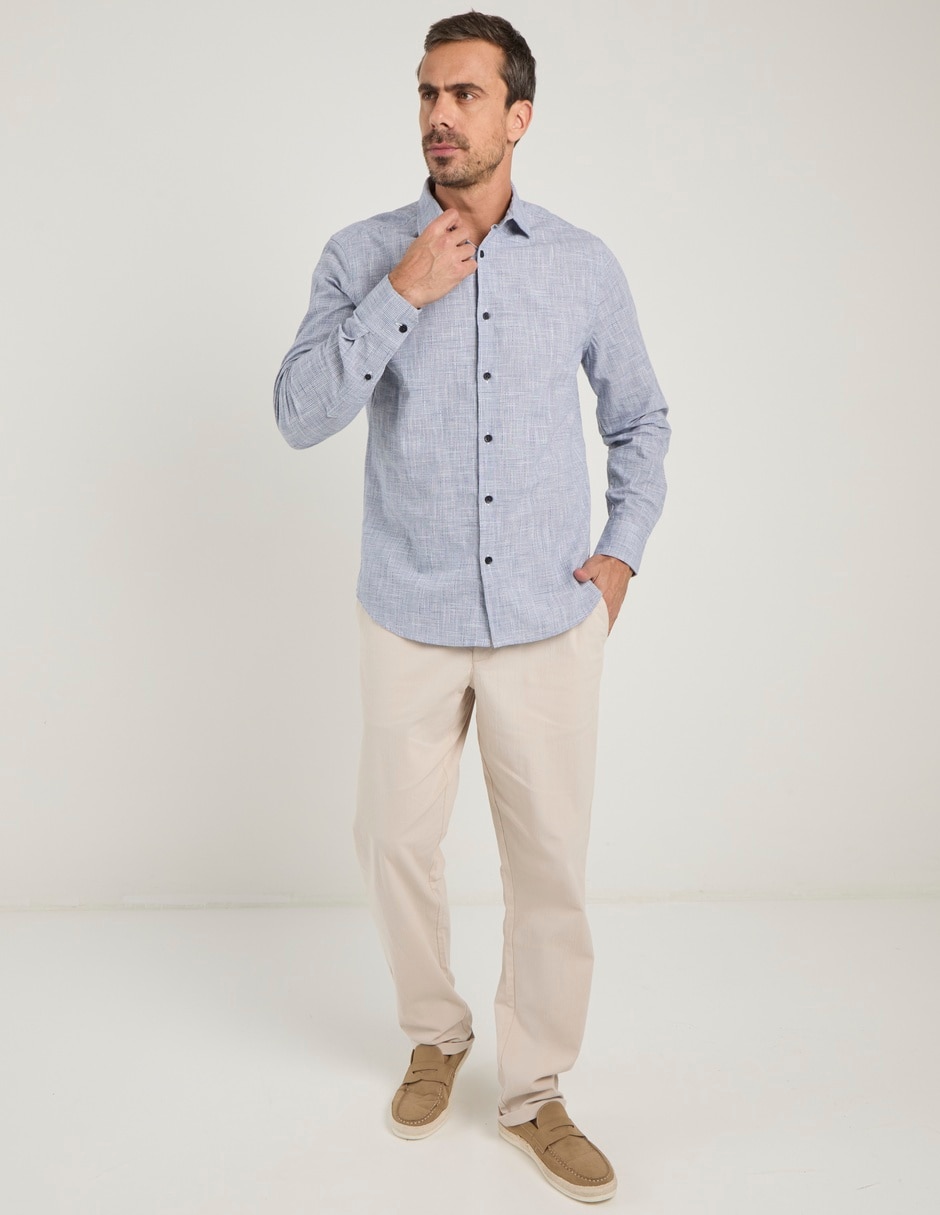 Camisa casual de algodón manga larga para hombre 3