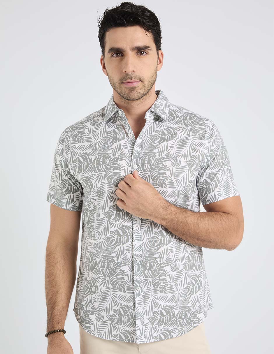 Camisa playa manga corta para hombre