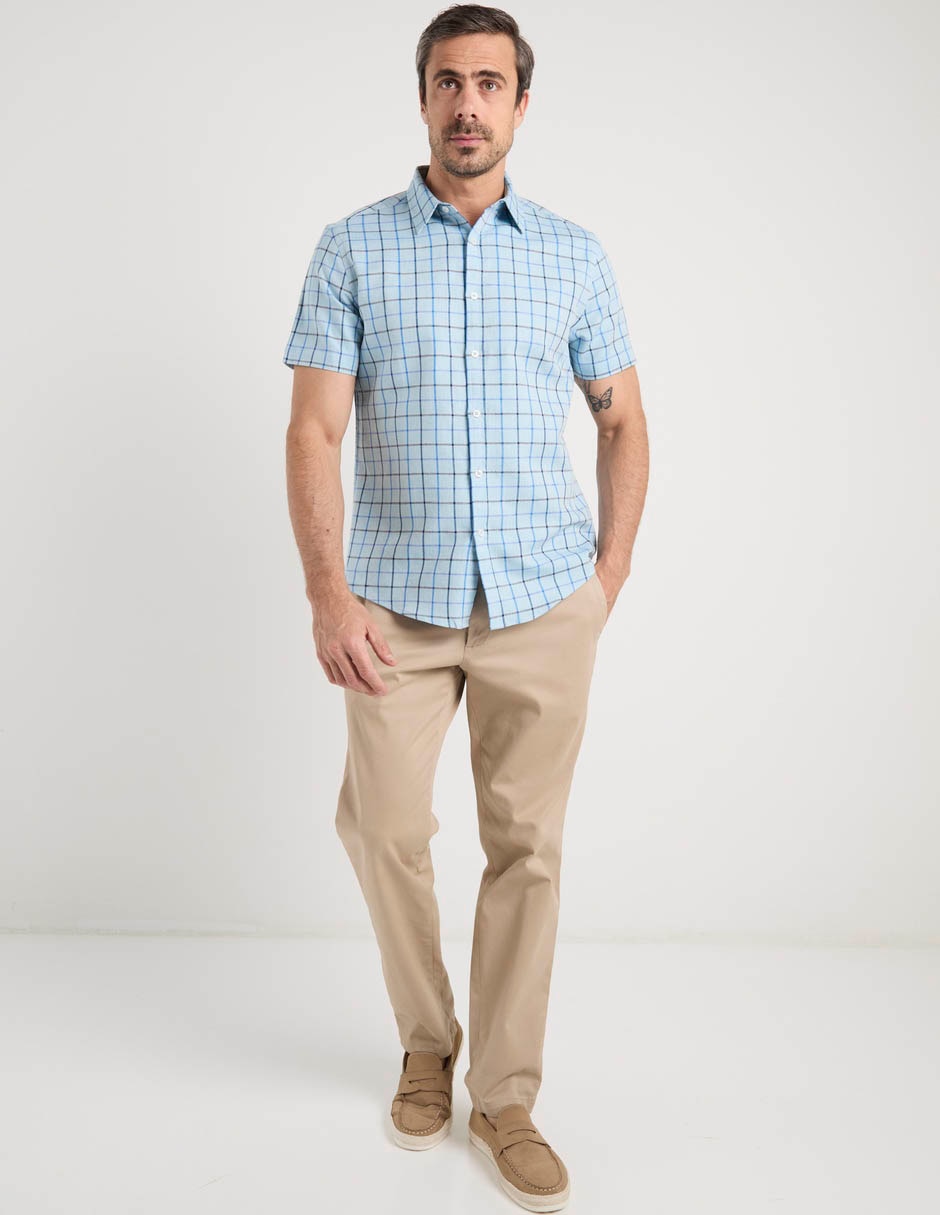 Camisa casual de algodón manga corta para hombre 3