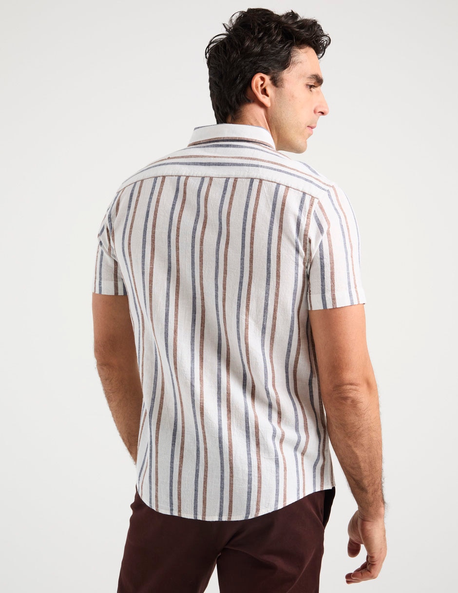 Camisa casual de algodón manga corta para hombre 2
