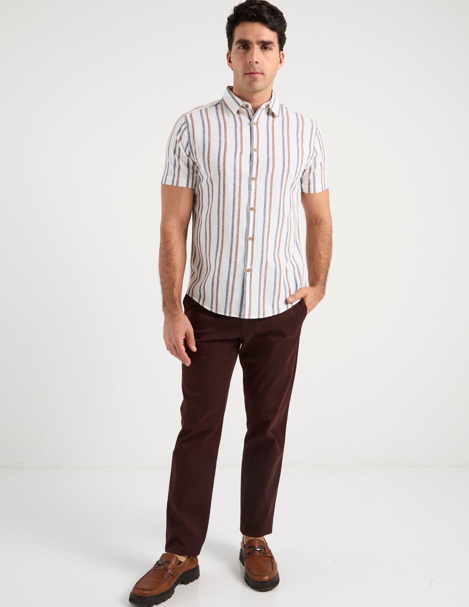 Camisa casual de algodón manga corta para hombre 3