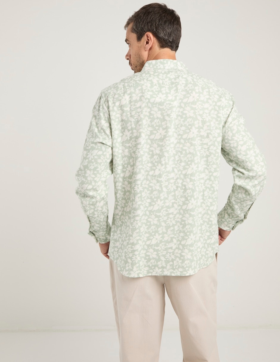 Camisa casual manga larga para hombre 6