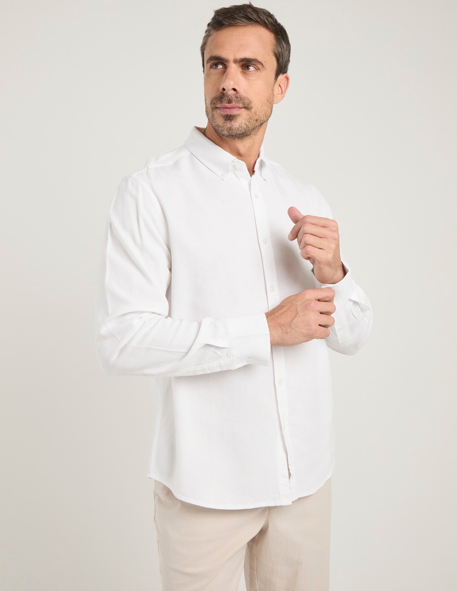 Camisa casual manga larga para hombre 2