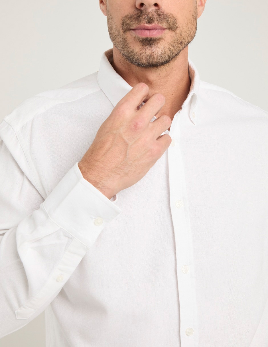 Camisa casual manga larga para hombre 4