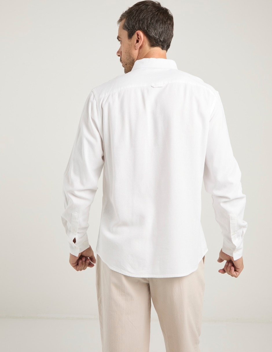Camisa casual manga larga para hombre 6