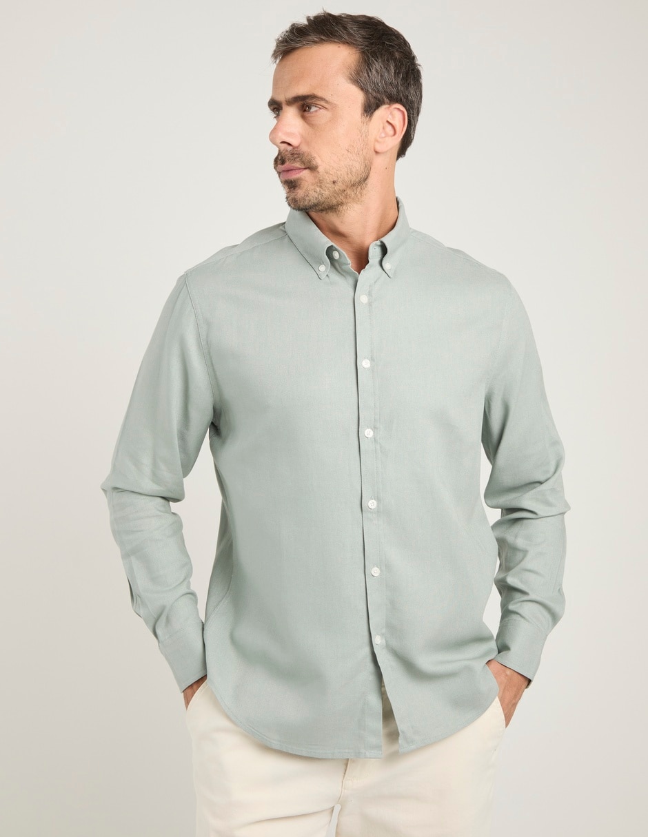 Camisa casual manga larga para hombre