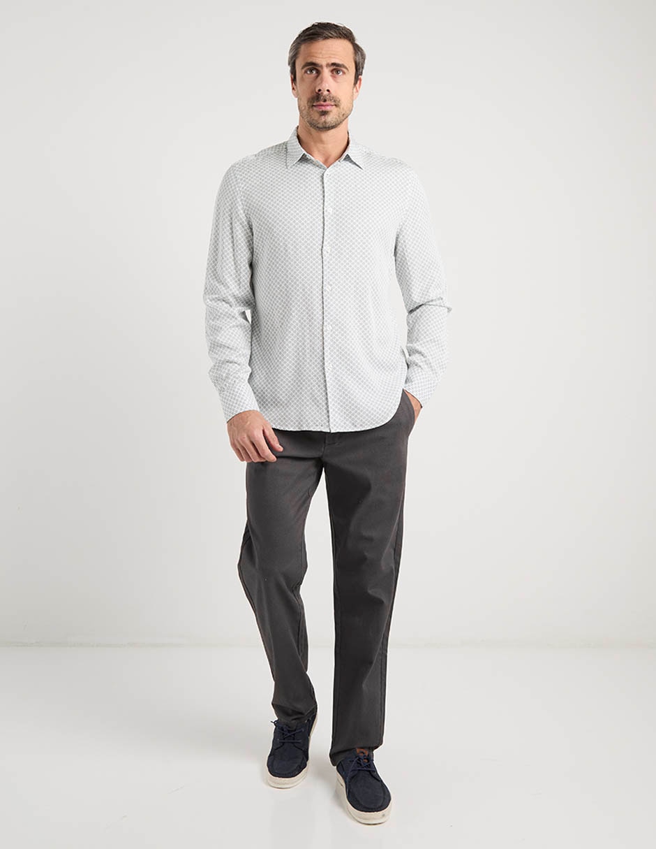 Camisa casual manga larga para hombre 3