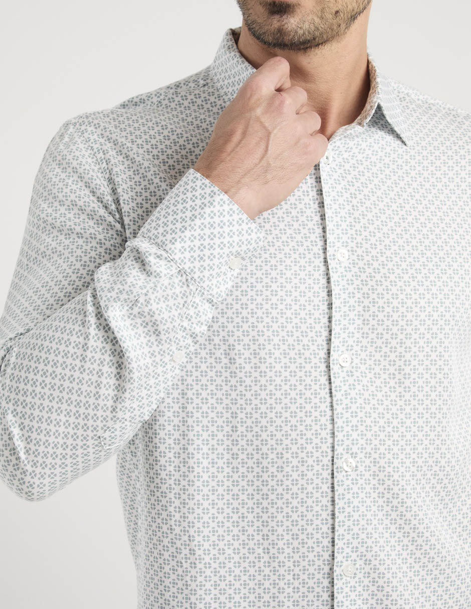 Camisa casual manga larga para hombre 4