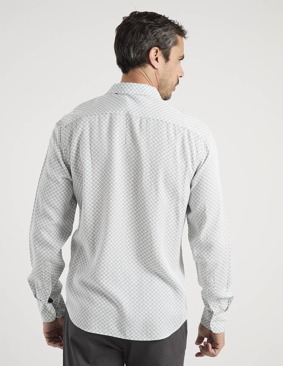 Camisa casual manga larga para hombre 6