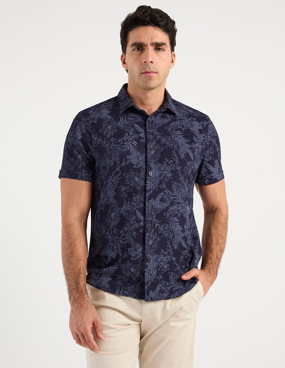 Camisa casual de algodón manga corta para hombre Camisa casual de algodón manga corta para hombre