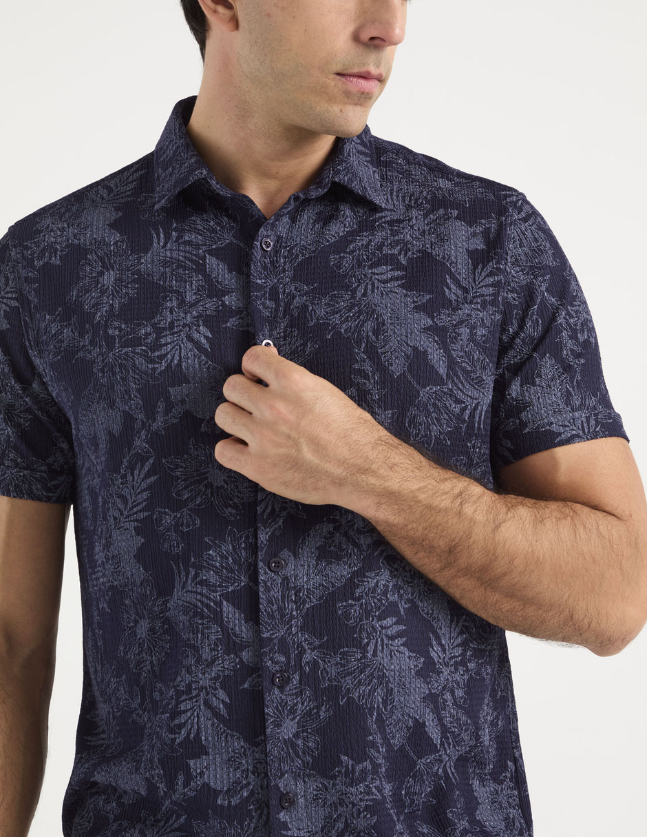 Camisa casual de algodón manga corta para hombre 4