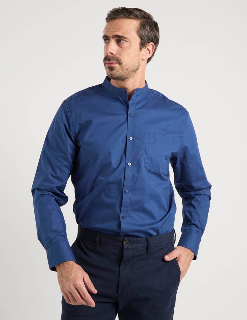 Camisa casual de algodón manga larga para hombre Camisa casual de algodón manga larga para hombre