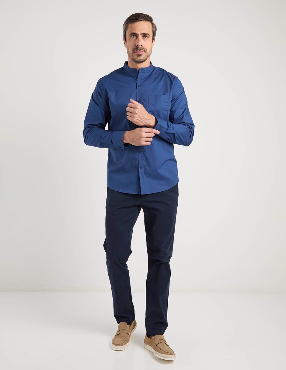 Camisa casual Regent Street de algodón manga larga para hombre
