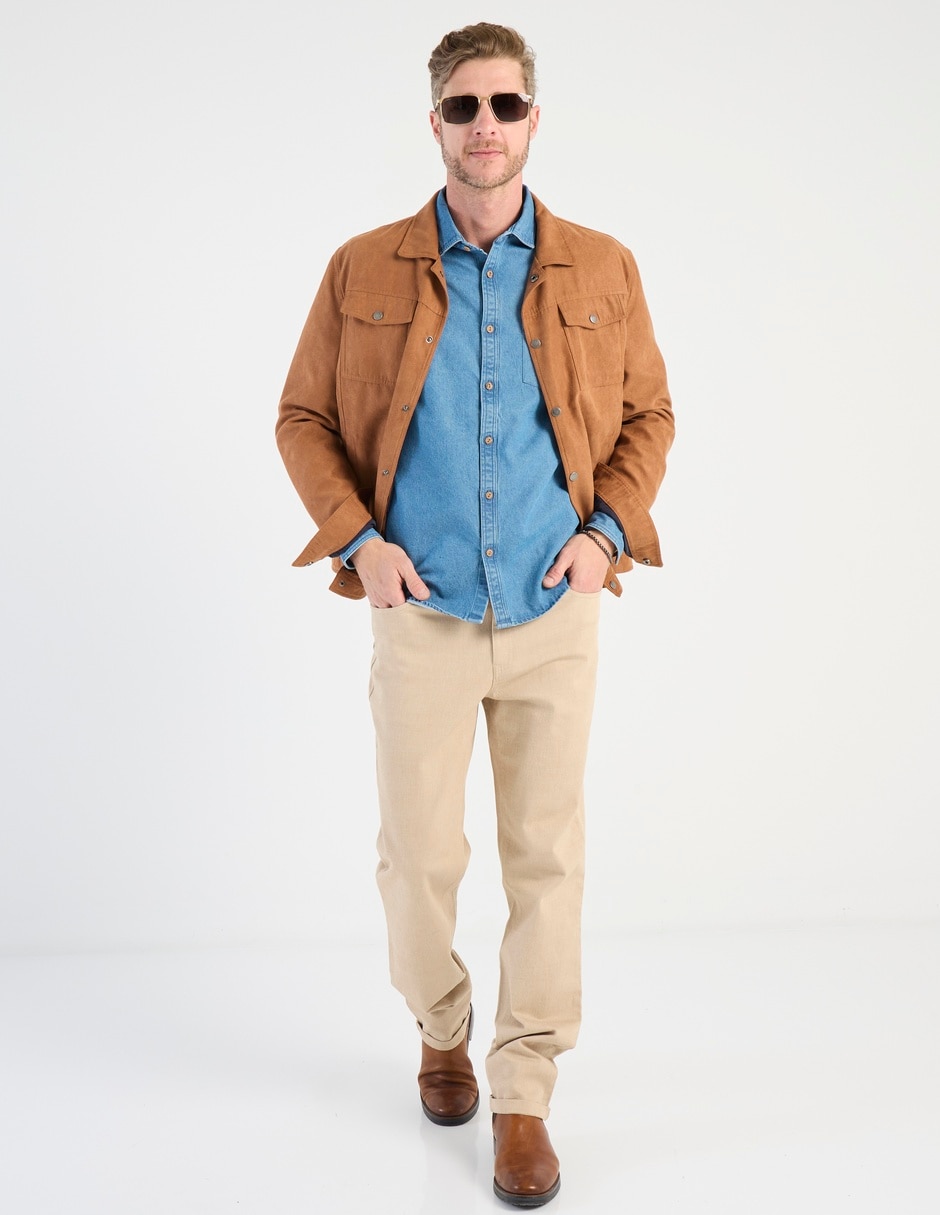 Camisa casual de algodón manga larga para hombre 3
