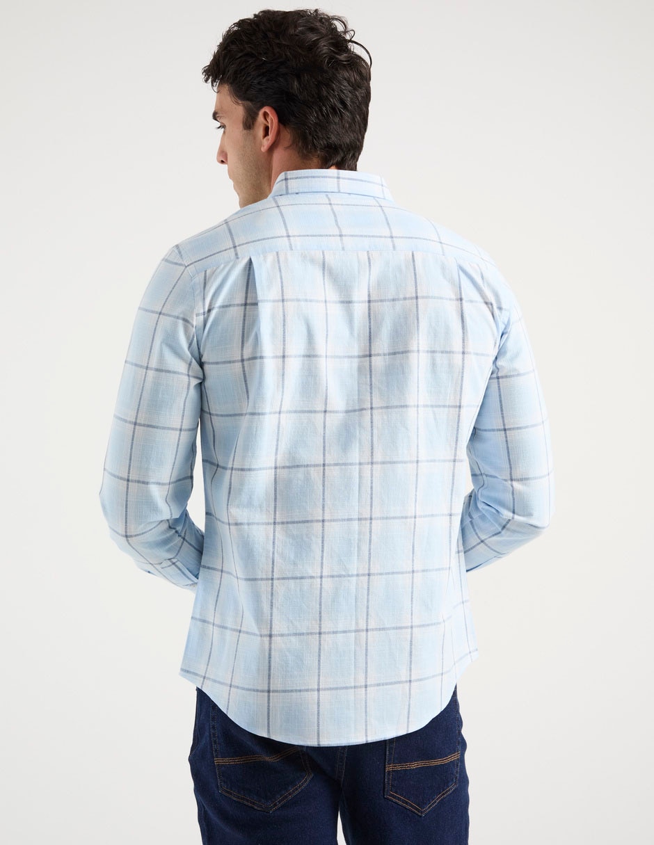 Camisa casual de algodón manga larga para hombre 2