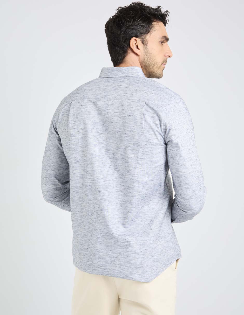 Camisa casual de algodón manga larga para hombre 2