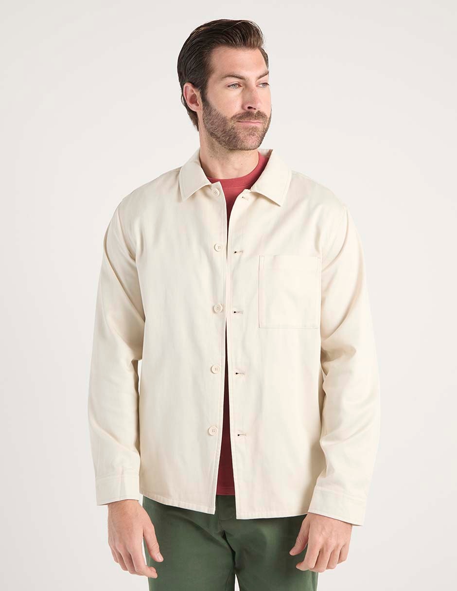 Sobrecamisa casual manga larga para hombre