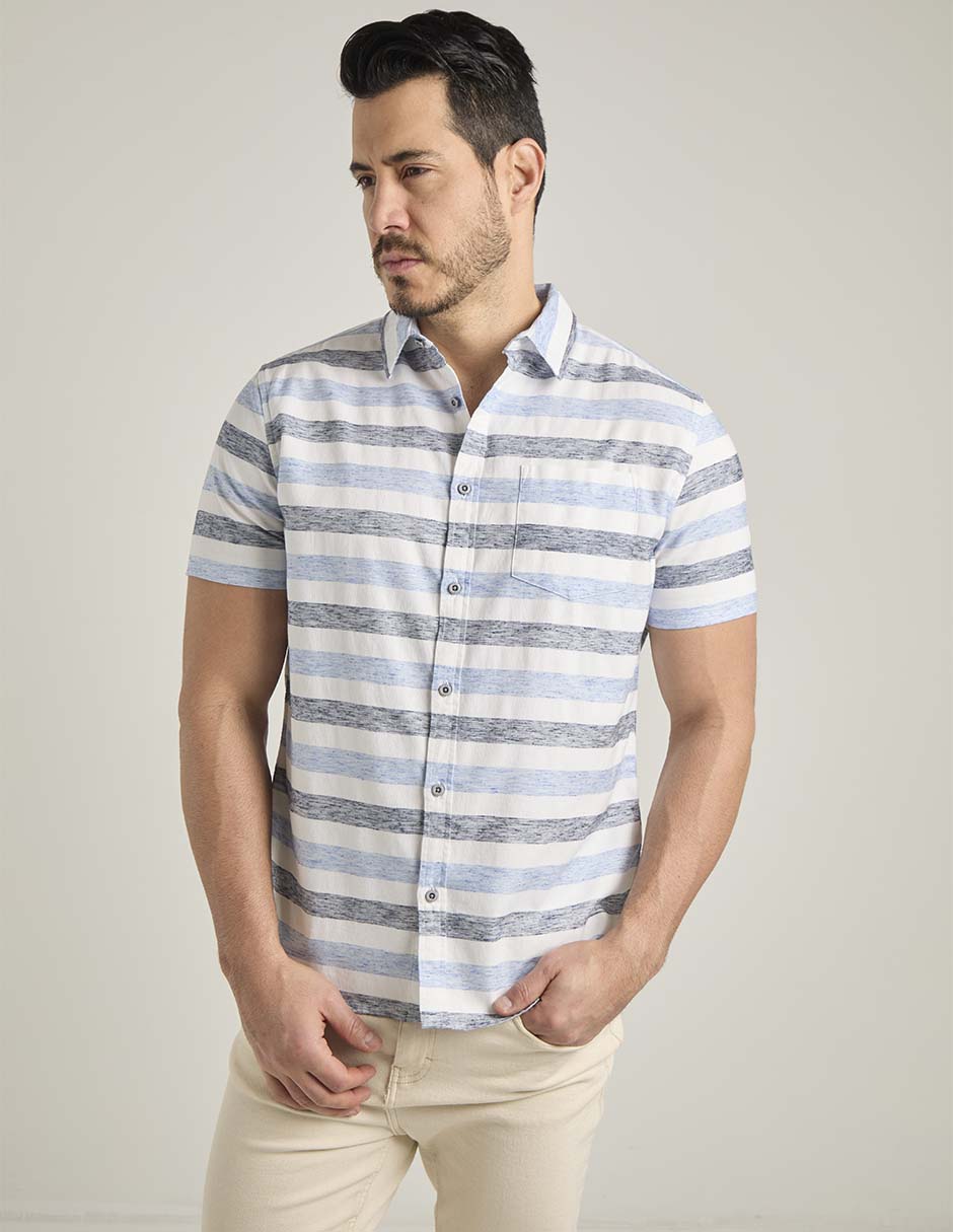 Camisa casual de algodón manga corta para hombre 2