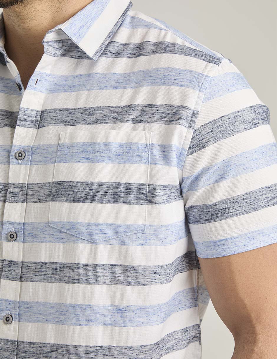 Camisa casual de algodón manga corta para hombre 5