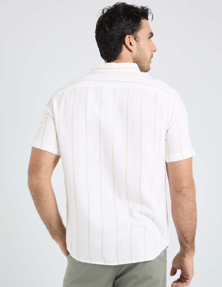 Camisa playa de algodón manga corta para hombre 2