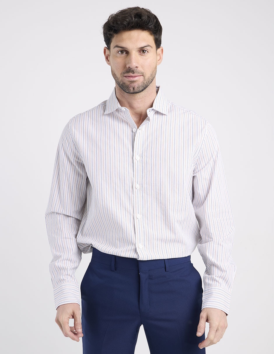 Camisa casual de algodón manga larga para hombre