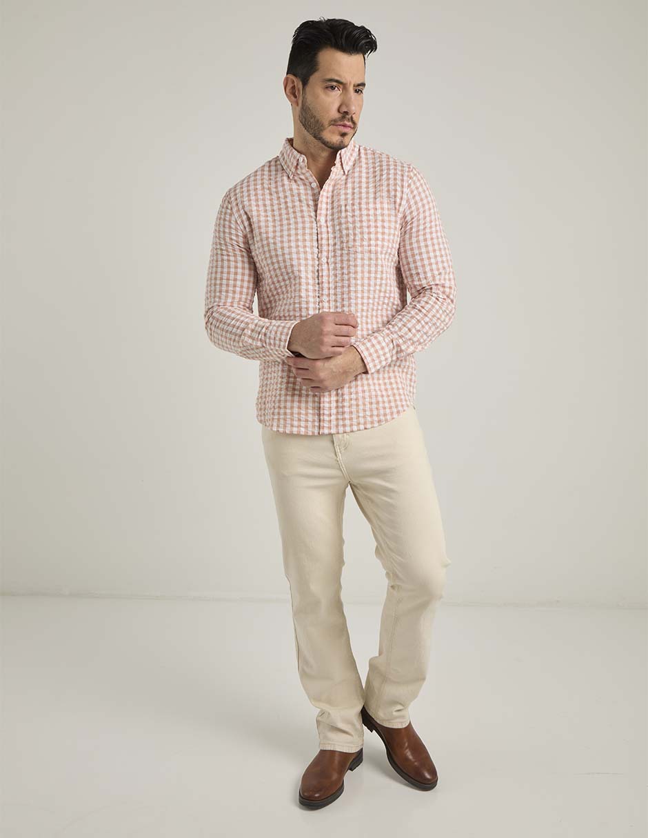 Camisa casual de algodón manga larga para hombre 3