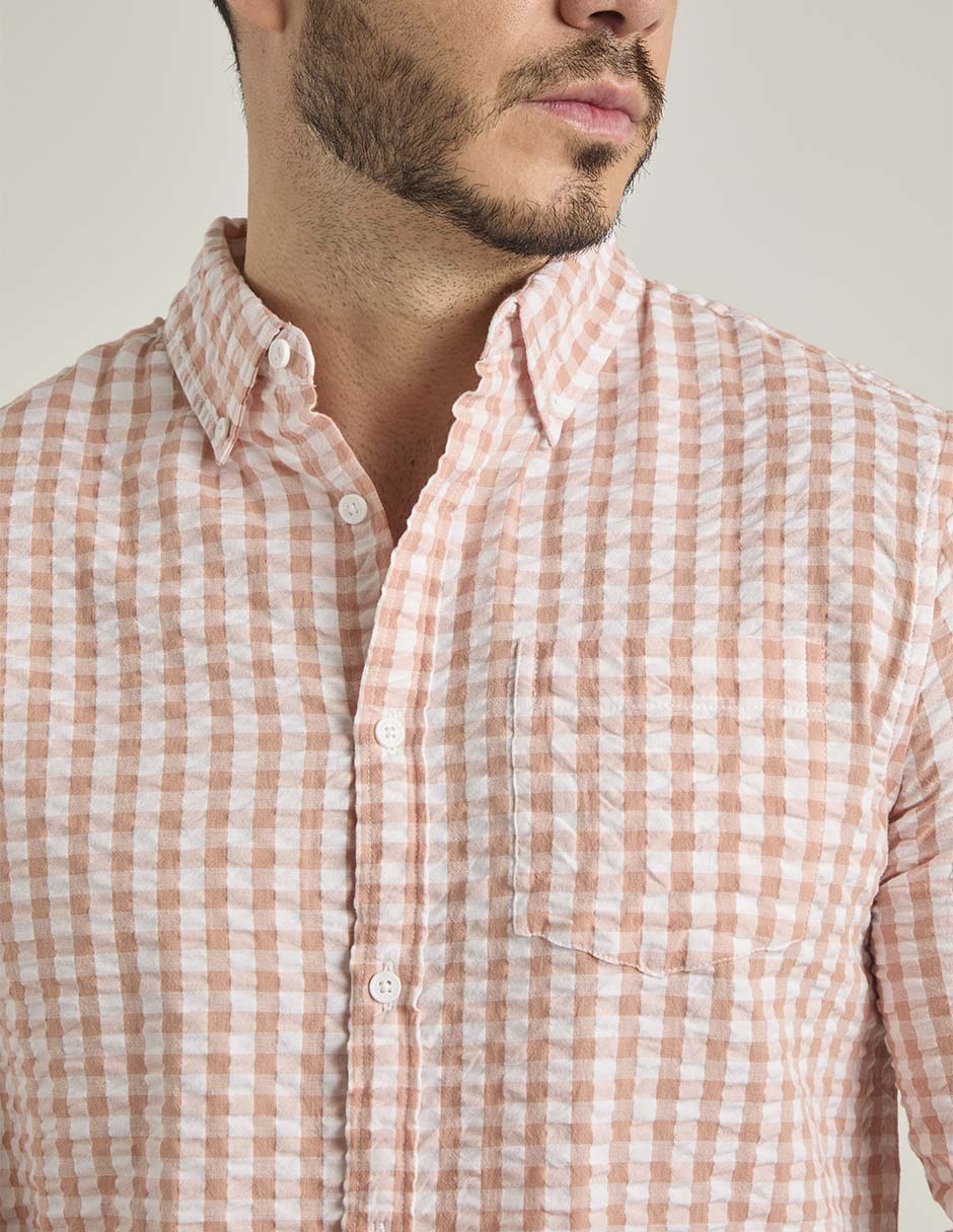 Camisa casual de algodón manga larga para hombre 4
