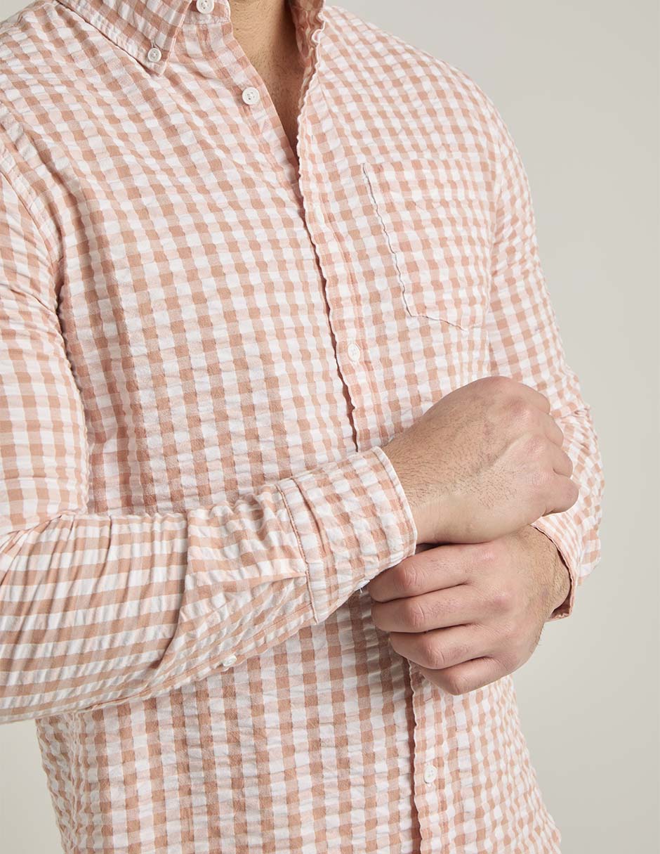 Camisa casual de algodón manga larga para hombre 5