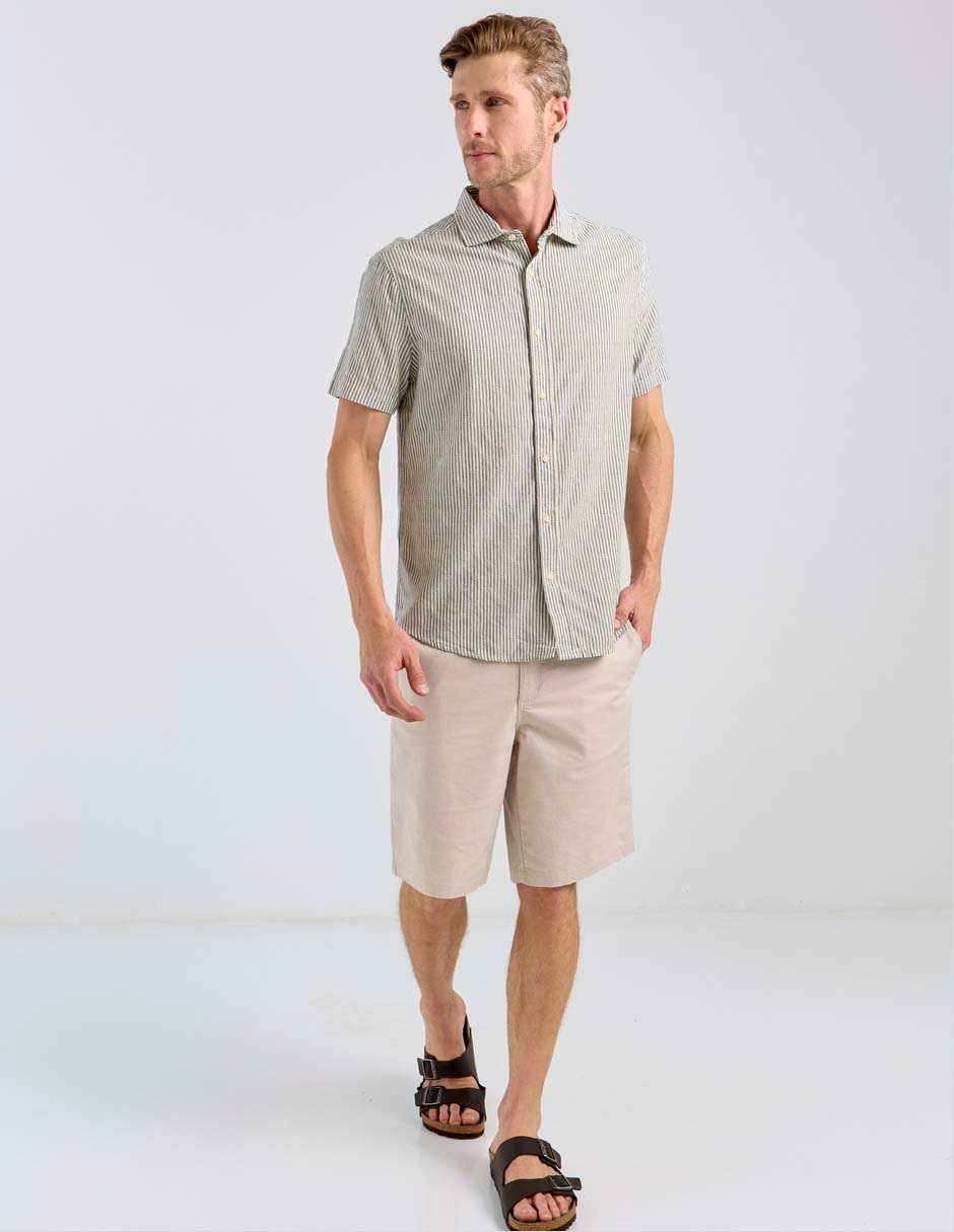 Camisa casual de algodón manga corta para hombre 3