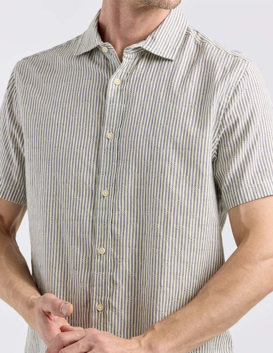 Camisa casual de algodón manga corta para hombre 4