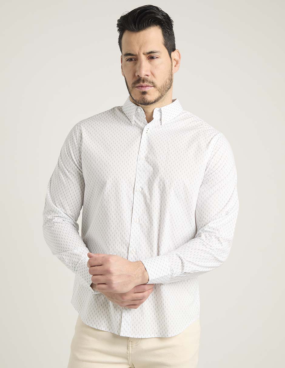 Camisa casual de algodón manga larga para hombre 2