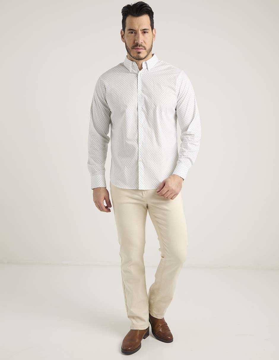 Camisa casual de algodón manga larga para hombre 3