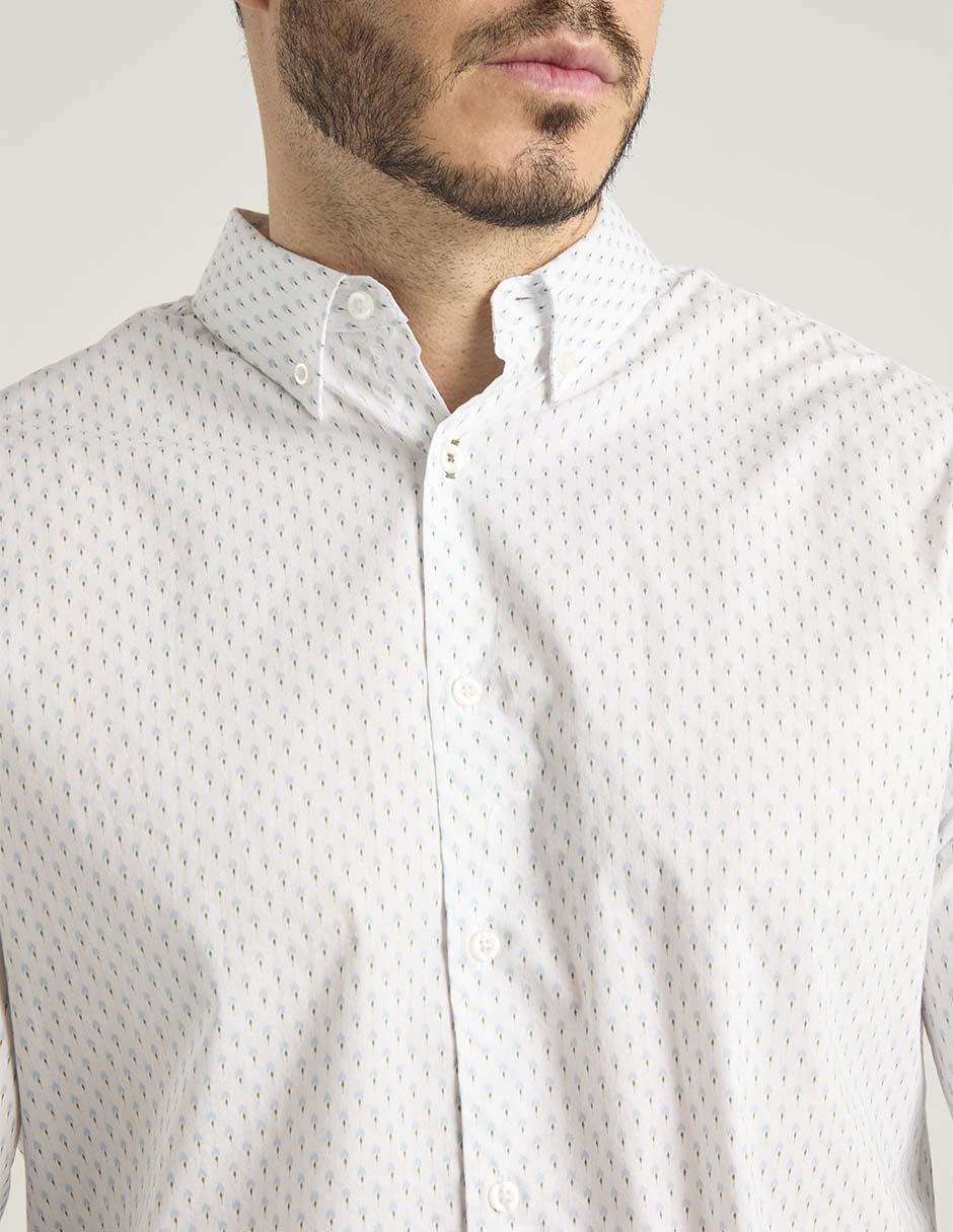 Camisa casual de algodón manga larga para hombre 4