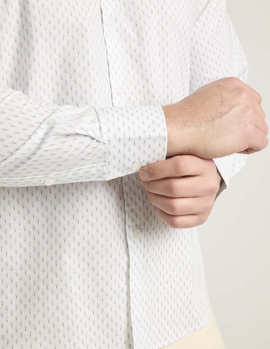 Camisa casual de algodón manga larga para hombre 5