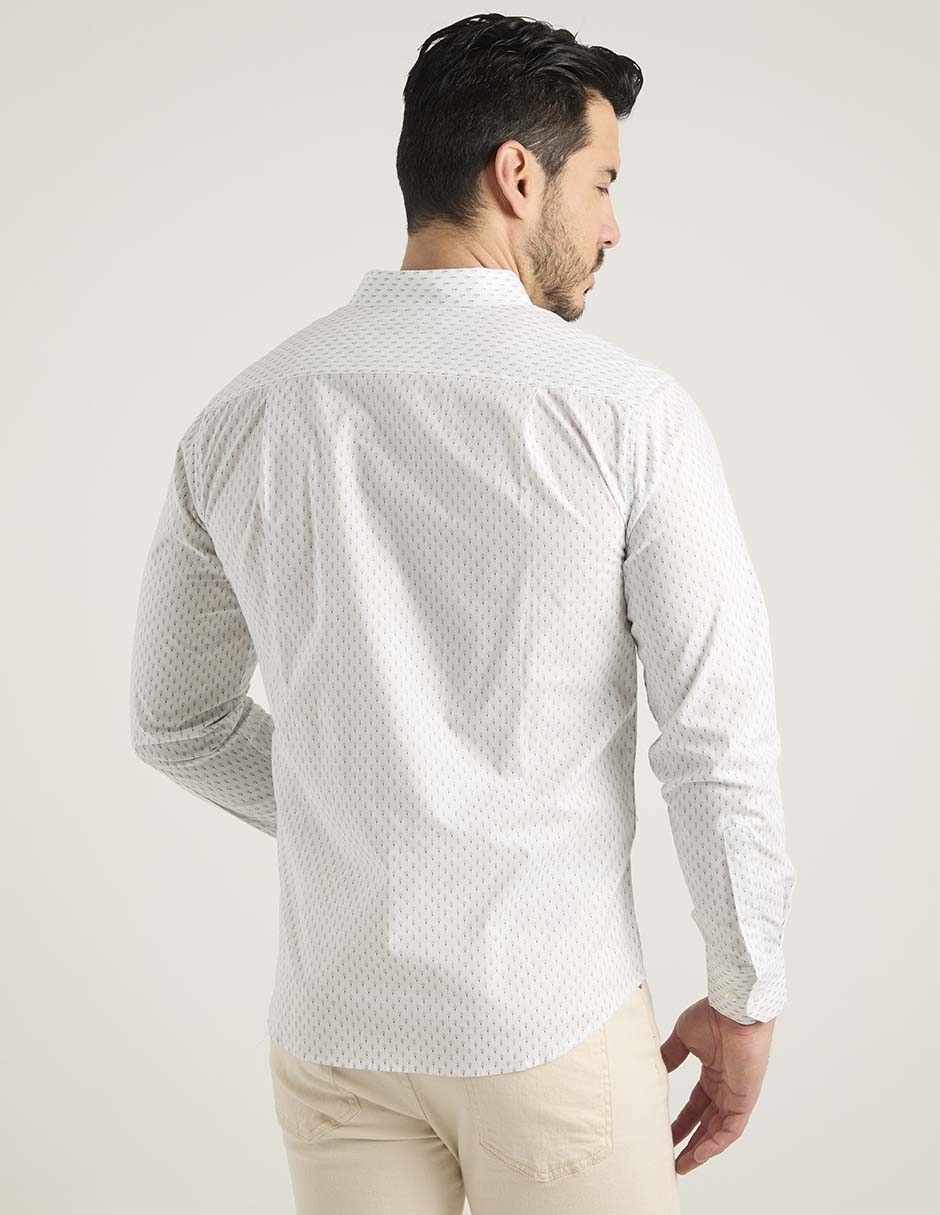 Camisa casual de algodón manga larga para hombre 6