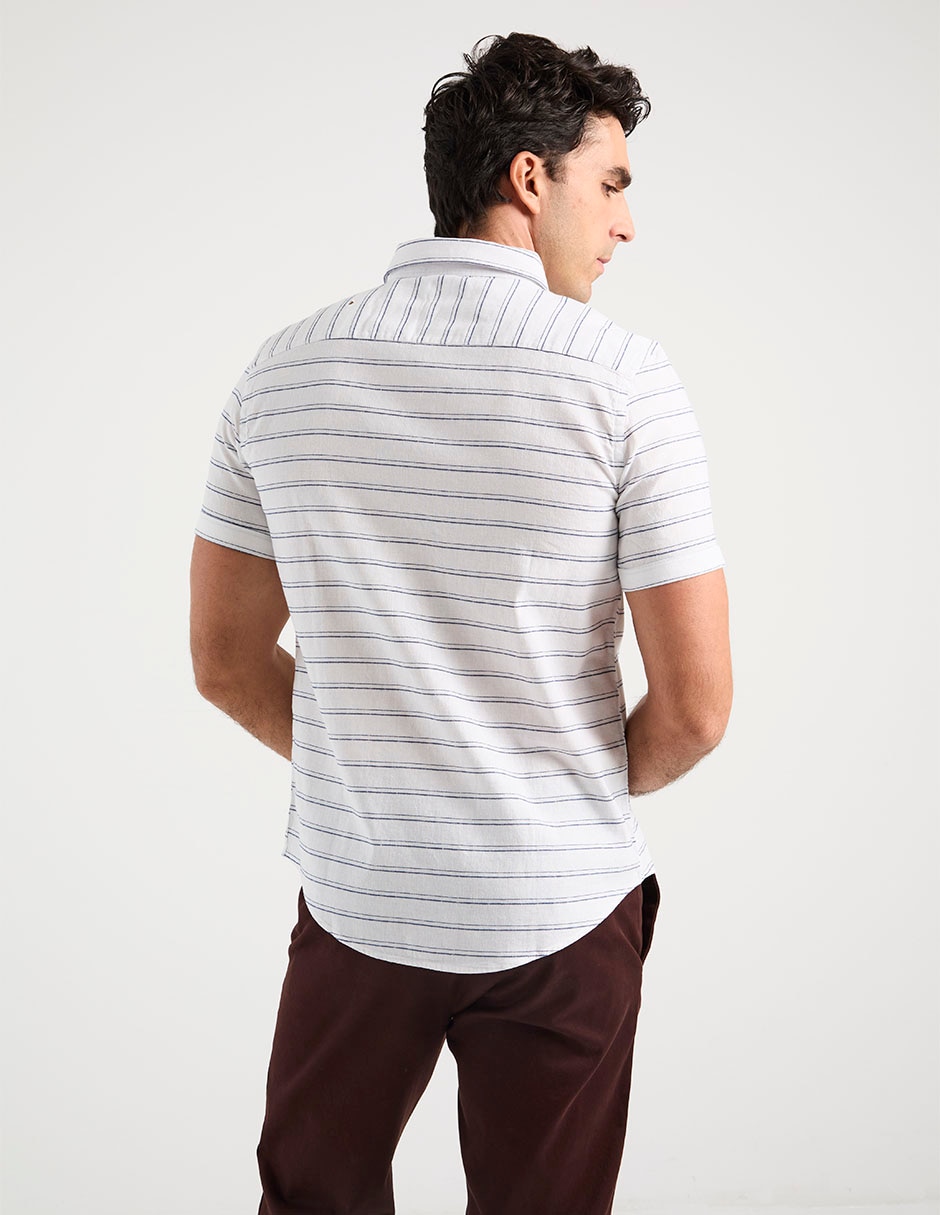 Camisa casual de algodón manga corta para hombre 2