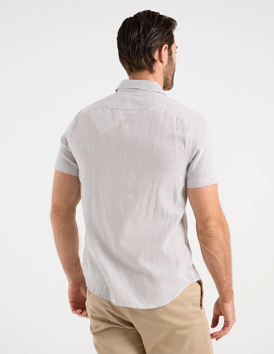 Camisa casual de algodón manga corta para hombre 2
