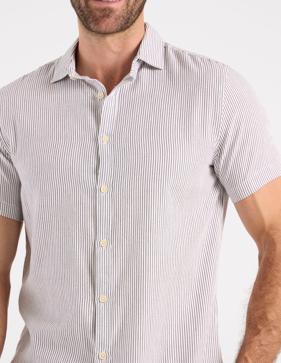 Camisa casual de algodón manga corta para hombre 4