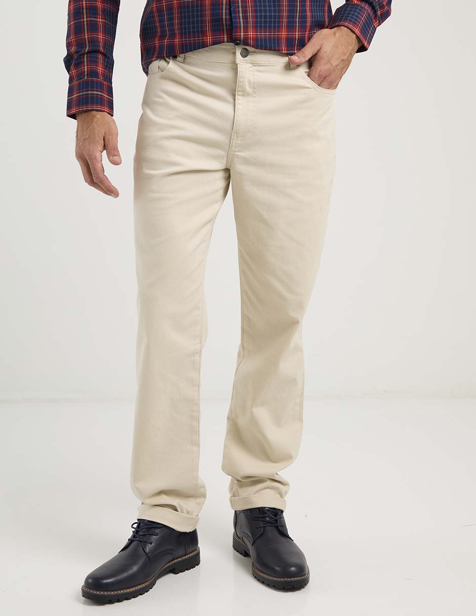 Pantalón straight de algodón para hombre 2