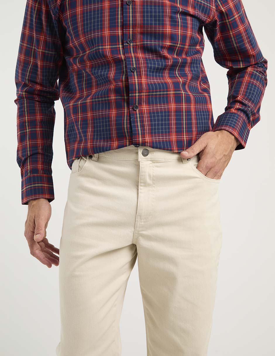 Pantalón straight de algodón para hombre 4