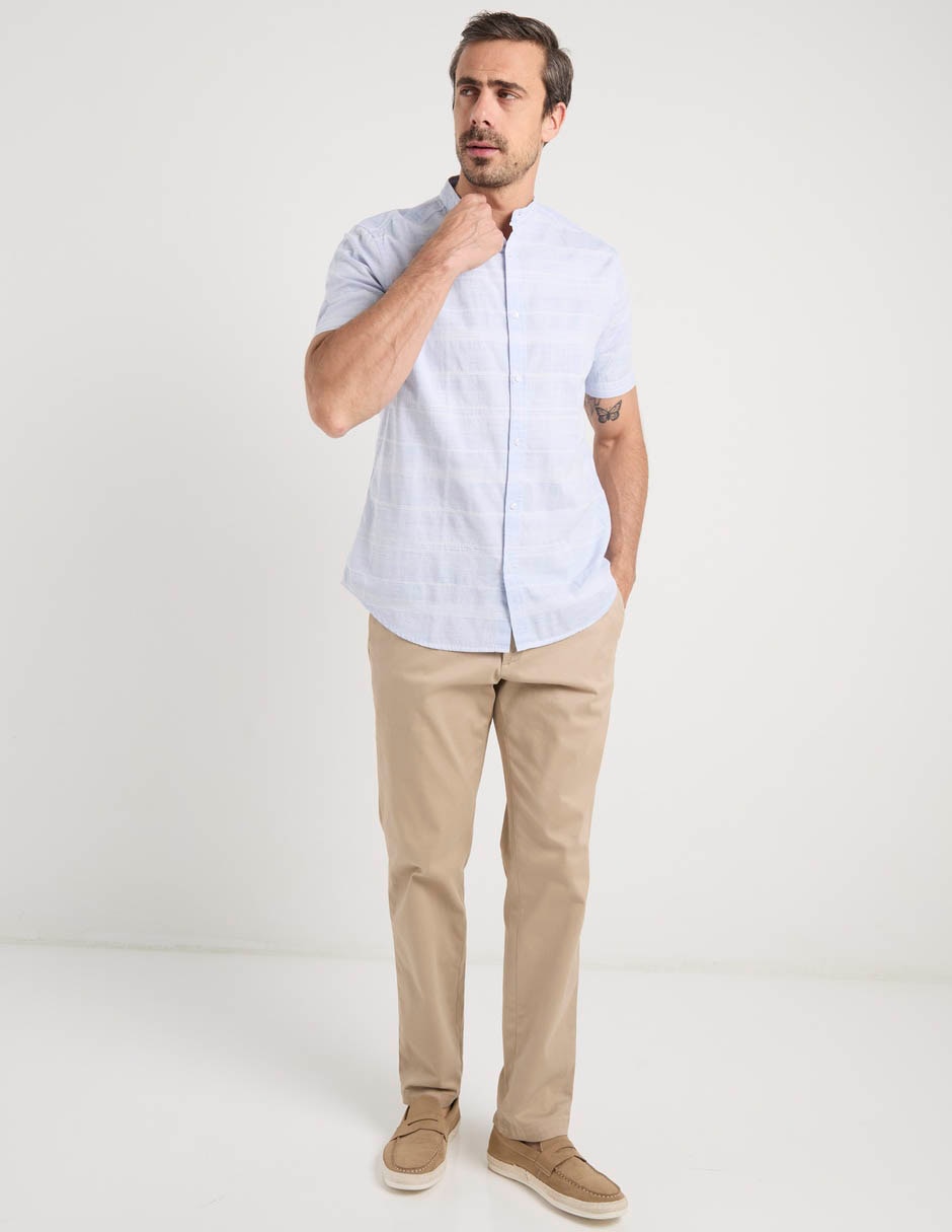 Camisa casual de algodón manga corta para hombre 2