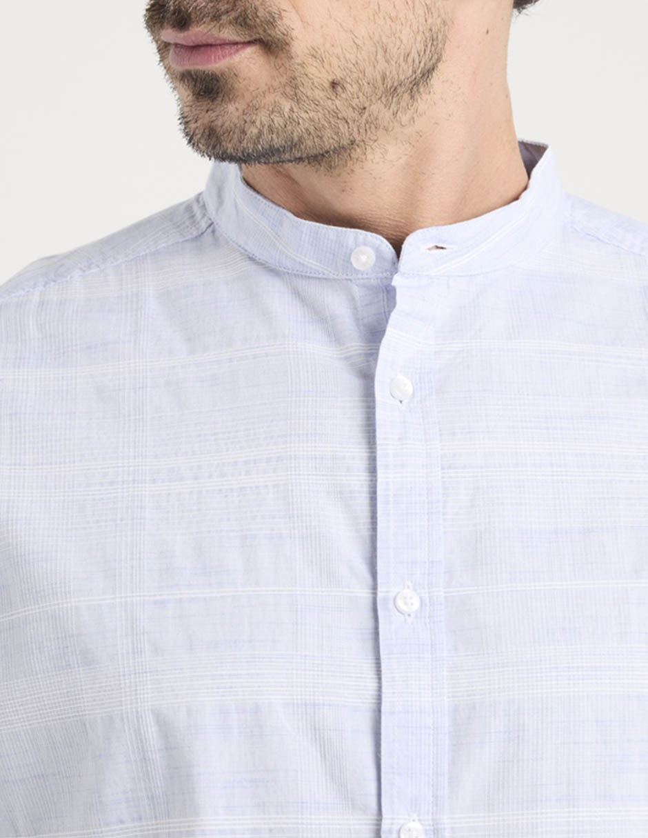 Camisa casual de algodón manga corta para hombre 5