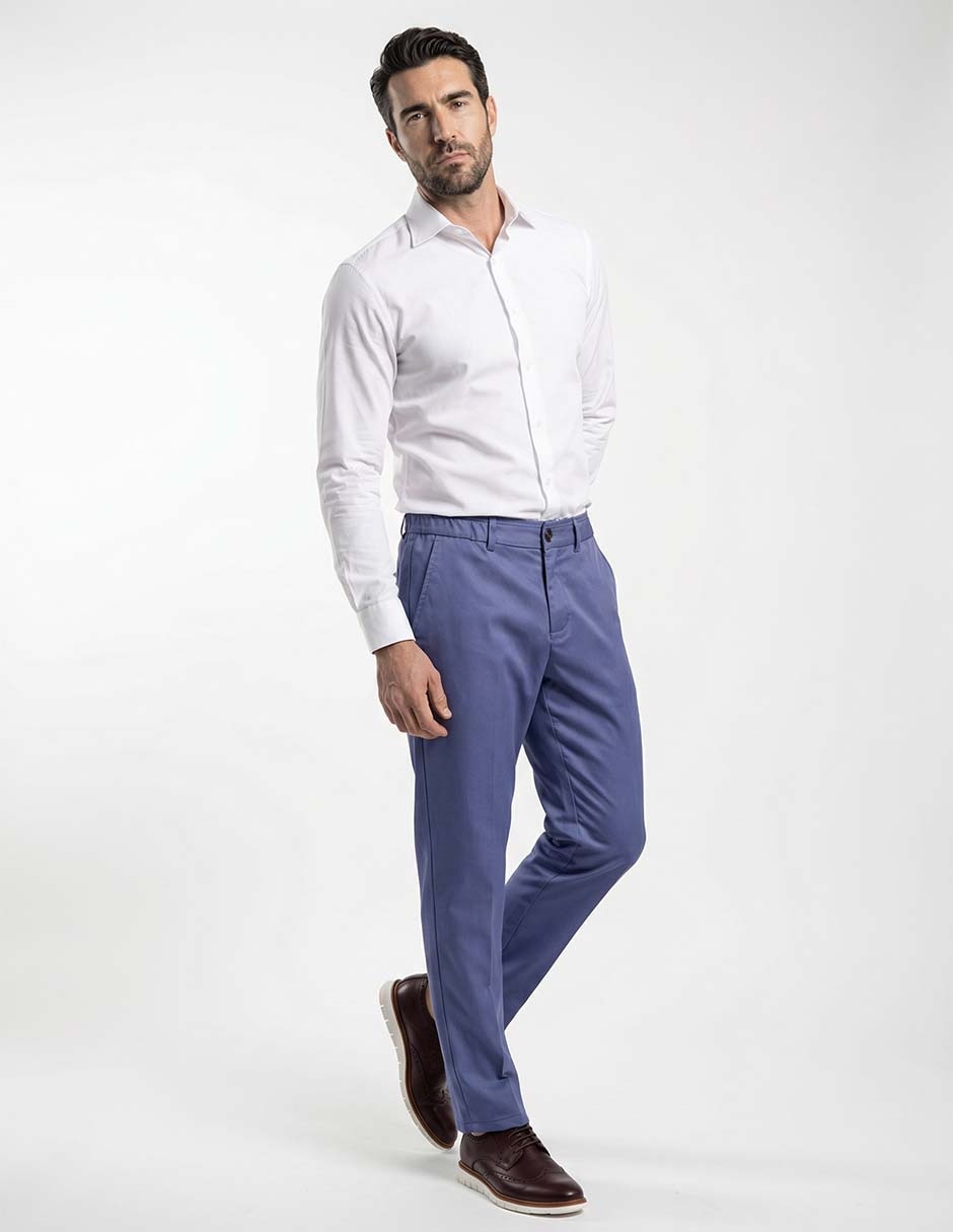 Pantalón regular de algodón para hombre 3