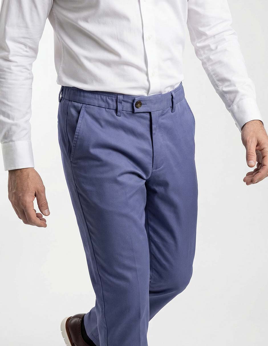 Pantalón regular de algodón para hombre 4