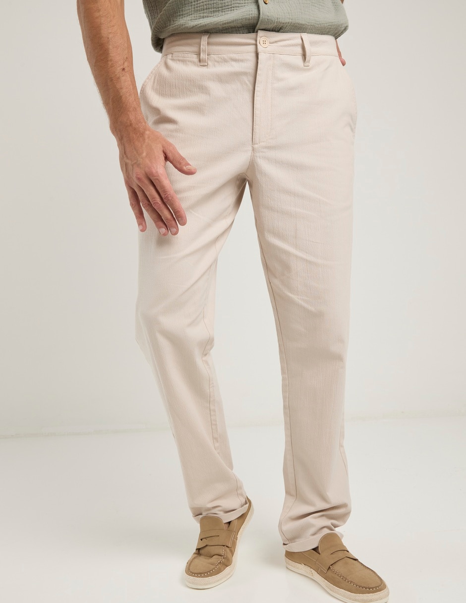 Pantalón regular de algodón para hombre 2